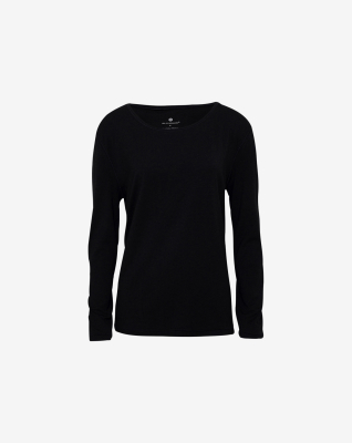 Bambussett med svart langermet t-skjorte og svarte leggings -JBS of Denmark Women