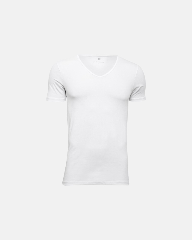 Økologisk bomull, Undertrøye T-skjorte o-neck, Hvit -JBS of Denmark Men