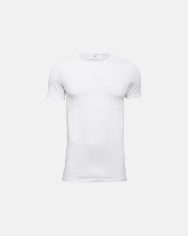 Økologisk bomull, Undertrøye T-skjorte v-neck, Hvit -JBS of Denmark Men