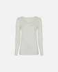 Økologisk ull, Langermet T-skjorte, Ivory - JBS of Denmark Women