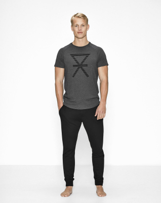 Bambus, T-skjorte, Grå med print -JBS of Denmark Men