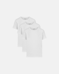 Økologisk bomull, T-skjorte, 3-pack, Hvit, Gutt -Claudio