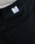 Økologisk bomull, Langermet T-skjorte "Rib", Svart -Dovre