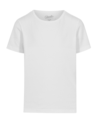Økologisk bomull, T-skjorte, 12-pack, Hvit, Gutt -Claudio
