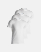 3-pack Økologisk bomull, T-skjorte o-hals "Jersey", Hvit - Dovre