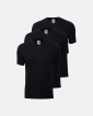 3-pack Økologisk bomull, T-skjorte v-neck "Jersey", Svart - Dovre