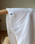 Økologisk bomull, T-shirt, v-neck, hvit -Dovre