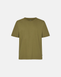 100 % GOTS, T-skjorte "mid-sleeve", Olivengrønn -Resteröds
