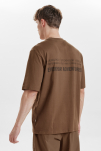 100% Økologisk bomull, T-shirt, Brun -Resteröds
