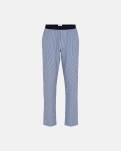 Økologisk bomull, "Seersucker" Pyjamasbukser, Blå Stripete -JBS of Denmark Men