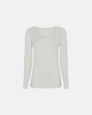 Økologisk ull, Langermet T-skjorte, Ivory -JBS of Denmark Women