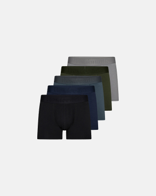 Bambus, "Gunnar" Boxers, 5-pack, Flerfarget -Resteröds