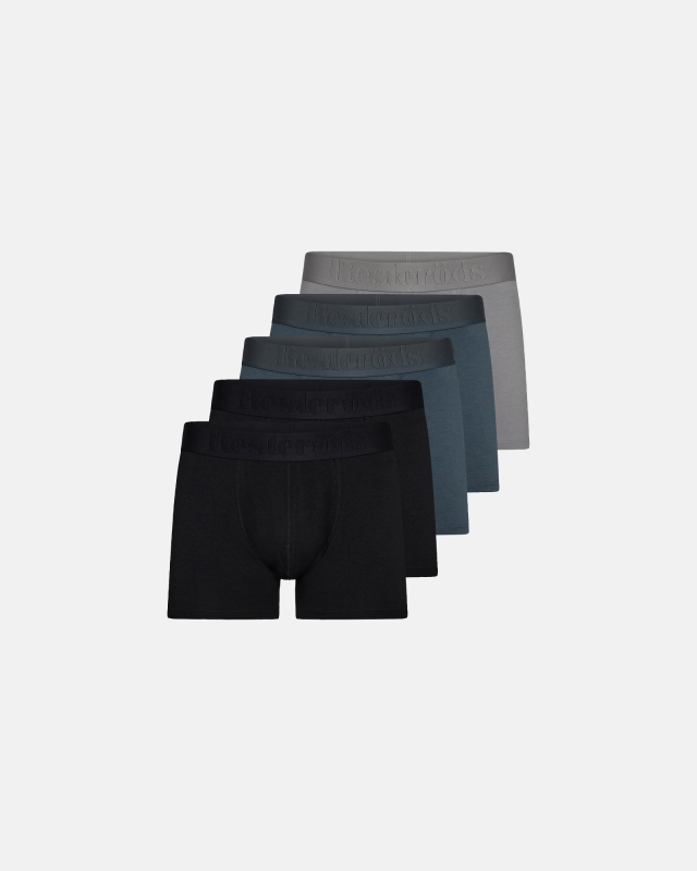 Bambus, "Gunnar" Boxers, 5-pack, Flerfarget -Resteröds