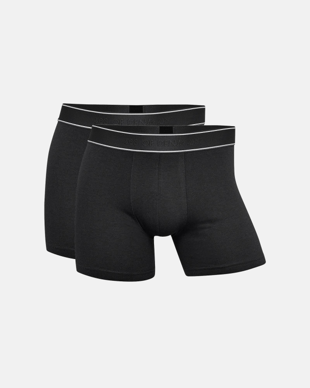 Bambus, Boxer Pique, 2-pack, Svart -JBS of Denmark Men