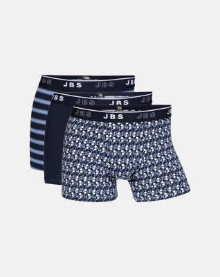 Økologisk bomull, Boxer, 3-pack, Flerfarget med navy -JBS