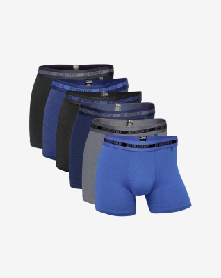 Bambus, Boxers, 6-pack, Flerfarget 12 -JBS